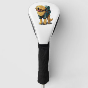 Golden Retriever Hiking and Camping Golf Head Cover