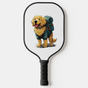 Golden Retriever Hiking and Camping  Pickleball Paddle