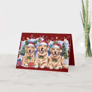 Golden Retriever Holiday Card 