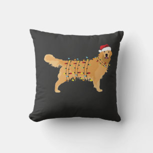 Golden Retriever Holiday Christmas Light Essential Cushion