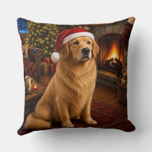 Golden Retriever Holiday  Cushion