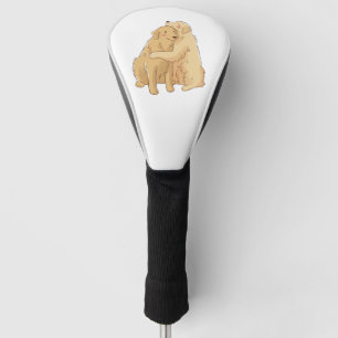 Golden Retriever hug Golf Head Cover