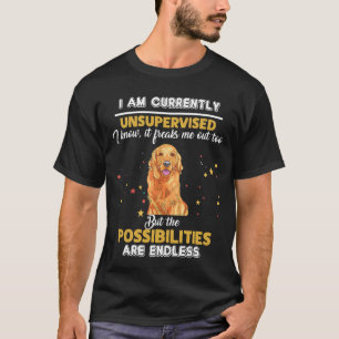 Golden Retriever I Am Currently Unsupervised I Kno T-Shirt
