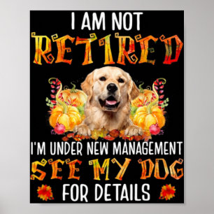 Golden Retriever I Am Not Retired I'm Under New Ma Poster