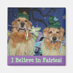 Golden Retriever I Believe in Fairies Magnet