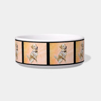 Golden Retriever In A Bowtie Medium Pet Bowl