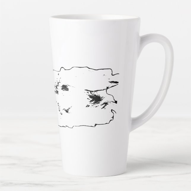 Golden retriever in bold line grace latte mug (Right)