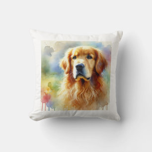Golden Retriever in Harmony 010924AREF126 - Waterc Cushion