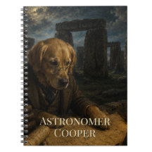 Golden Retriever in Stonehenge Oil Painting