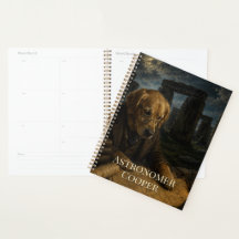 Golden Retriever in Stonehenge Oil Painting