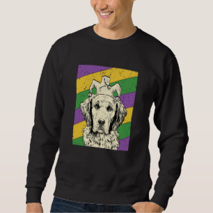 Golden Retriever Jester Mardi Gras Dog Mom or Dad Sweatshirt
