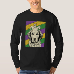 Golden Retriever Jester Mardi Gras Dog Mom or Dad T-Shirt