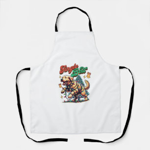Golden Retriever Jingle Bell Santa Christmas Holid Apron