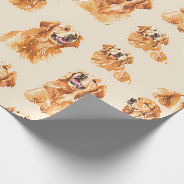 Golden Retriever Joy Wrapping Paper (Corner)