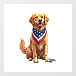 Golden Retriever July 4th Vintage Patriotic Tee 2