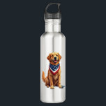 Golden Retriever July 4th Vintage Patriotic Tee 2 710 Ml Water Bottle<br><div class="desc">Golden Retriever July 4th Vintage Patriotic Tee 2</div>