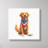 Golden Retriever July 4th Vintage Patriotic Tee 2