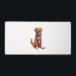 Golden Retriever July 4th Vintage Patriotic Tee 2 Desk Mat<br><div class="desc">Golden Retriever July 4th Vintage Patriotic Tee 2</div>