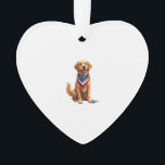 Golden Retriever July 4th Vintage Patriotic Tee 2 Ornament<br><div class="desc">Golden Retriever July 4th Vintage Patriotic Tee 2</div>
