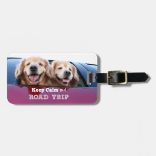Golden Retriever Keep Calm and Road Trip Luggage Tag