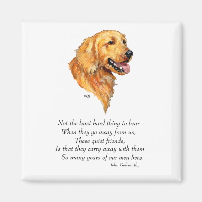 Golden Retriever Keepsake Magnet (Front)
