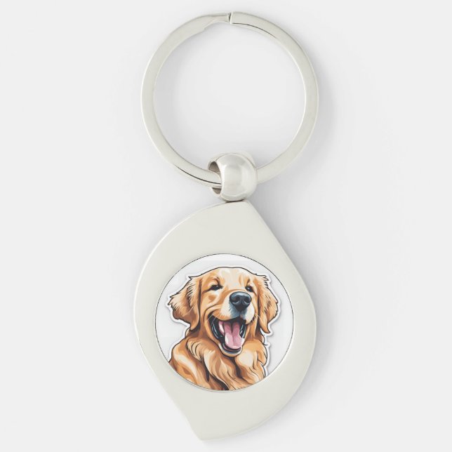 Golden Retriever  Key Ring (Front)