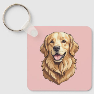 Golden Retriever Key Ring