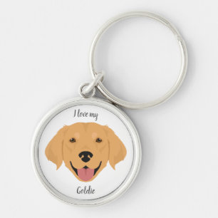Golden Retriever keychain