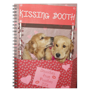 Golden Retriever Kissing Booth Notebook