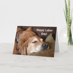 Golden Retriever Labour Day Card