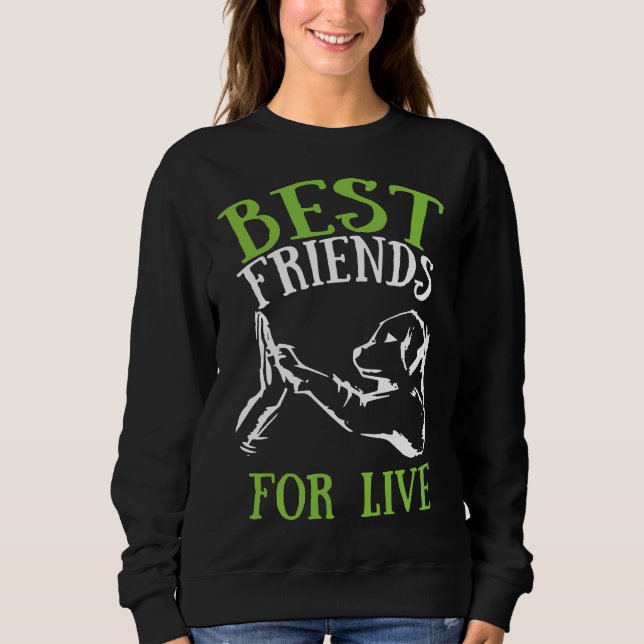 Golden Retriever Labrador Dog High Five Dog Owner Sweatshirt (Front)