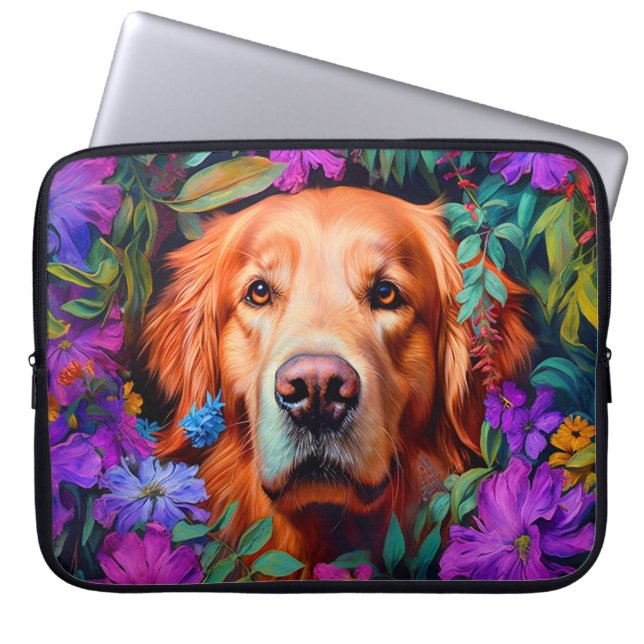 Golden Retriever Laptop Bag (Front)
