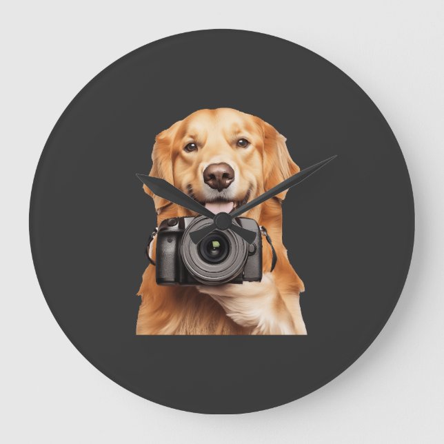Golden Retriever Large Clock (Front)