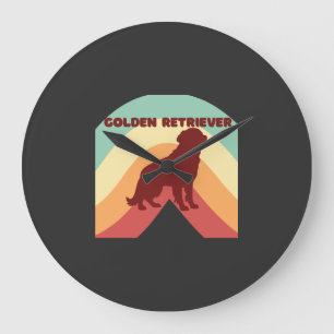 Golden Retriever Large Clock
