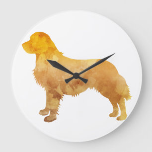 Golden Retriever Large Clock