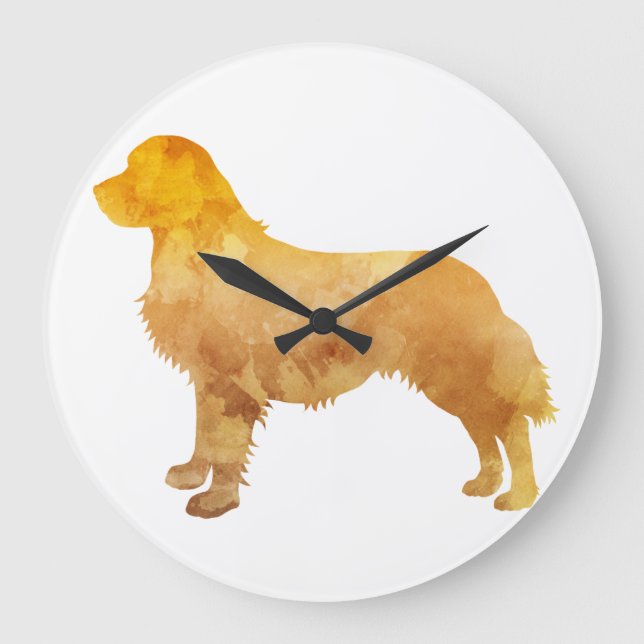 Golden Retriever Large Clock (Front)