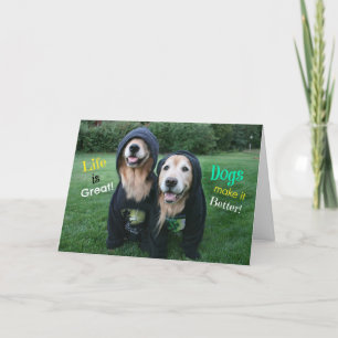 Golden Retriever Life is Great Card