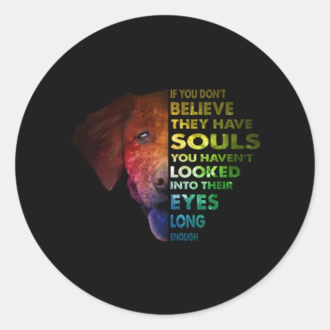Golden Retriever looked Into Their Eye Long Enough Classic Round Sticker (Front)