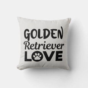 Golden Retriever Love Girls' Fine Jersey T-Shirt Cushion