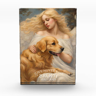 Golden Retriever Love Never Dies Memorial Photo Bl Block