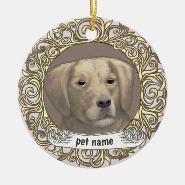 Golden Retriever Loving Memory ornament (Front)