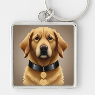 🌸 Golden Retriever Loyal Glow Pet Charm Style 🌸 Key Ring