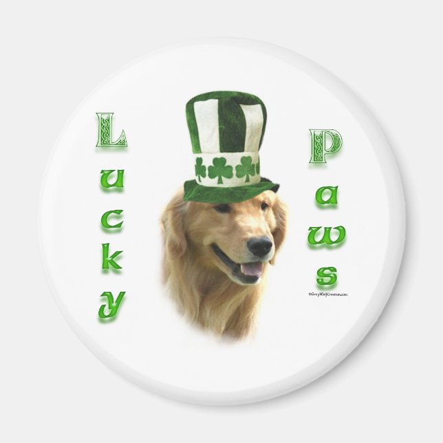Golden Retriever Lucky Paws Magnet (Front)