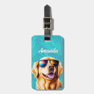 Golden Retriever Luggage Tag