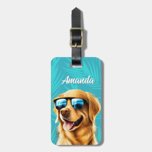 Golden Retriever Luggage Tag