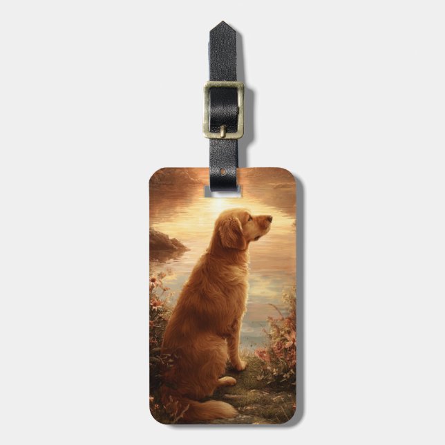 Golden Retriever Luggage Tag (Front Vertical)