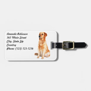 Golden Retriever Luggage Tag
