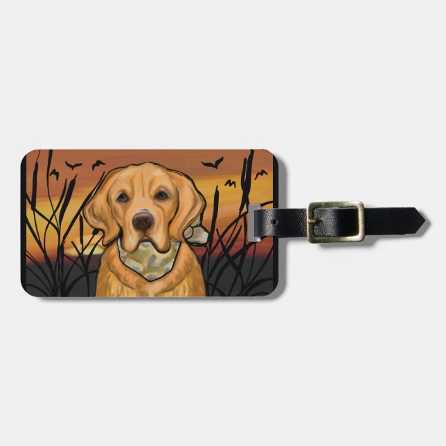 Golden Retriever Luggage Tag (Front Horizontal)