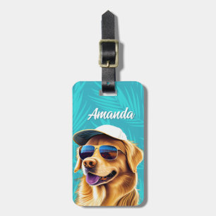 Golden Retriever Luggage Tag