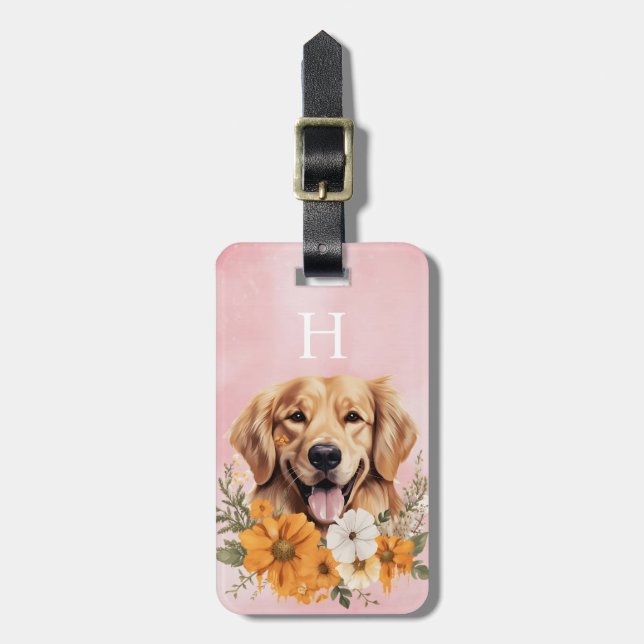 Golden Retriever Luggage Tag (Front Vertical)